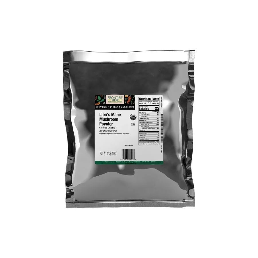 Frontier Co-op Lion's Mane Mushroom Powder, Organic 1/4 lb.