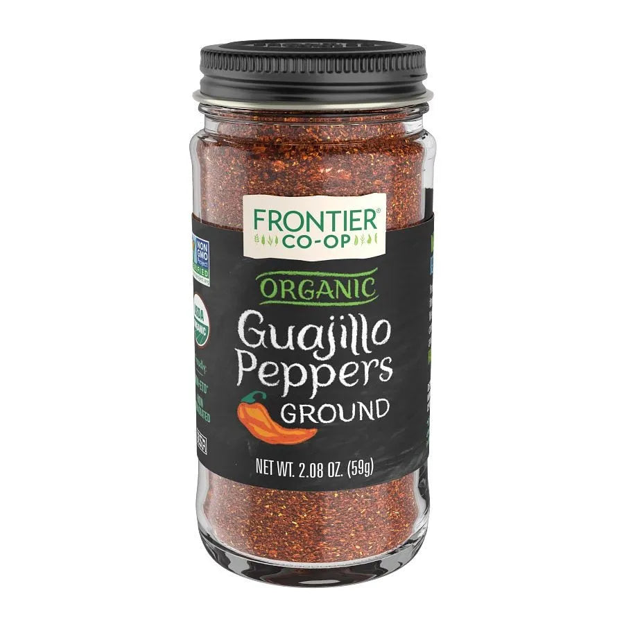 Frontier Co-op Guajillo Peppers, Ground, Organic 2.08 oz.