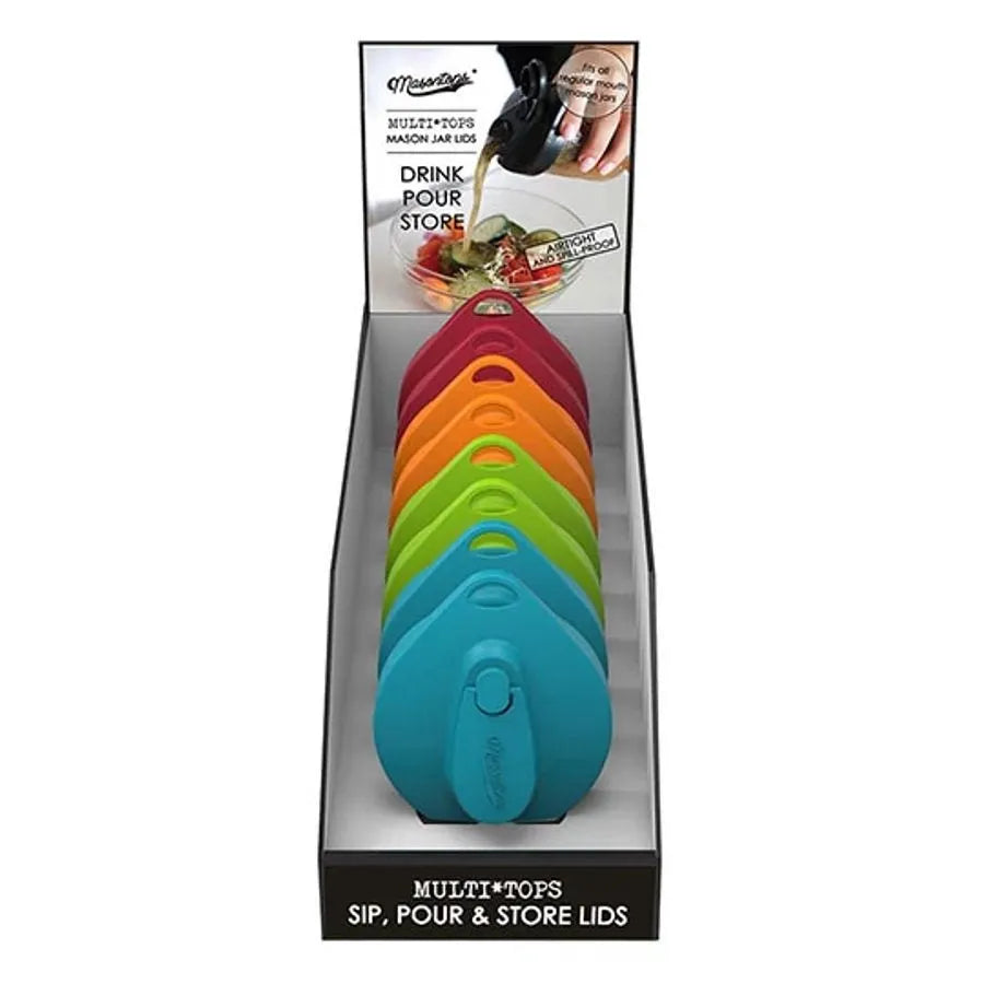 Masontops Assorted Wide Mouth Multi-Top Flip Cap Lids 8 pack