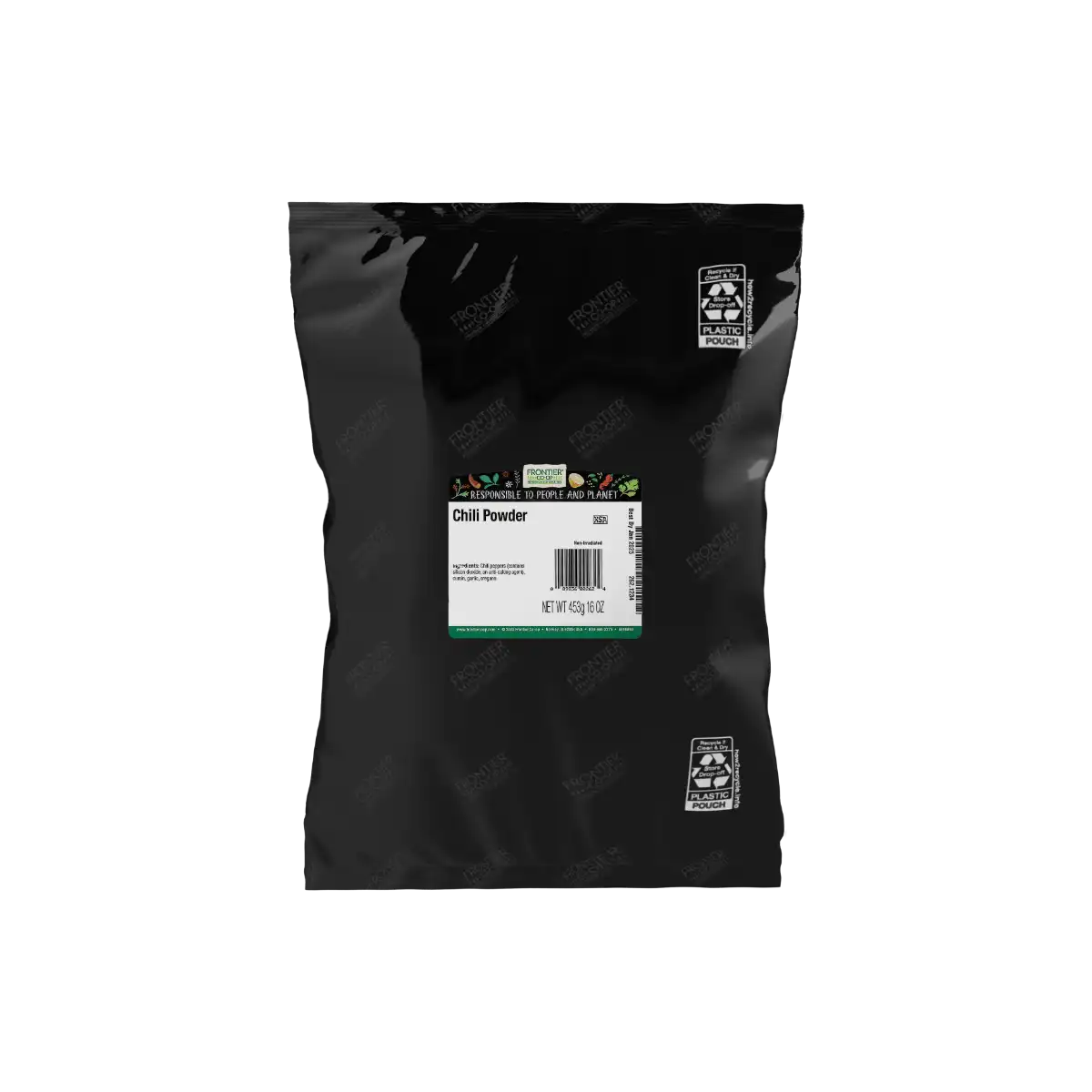 Frontier Co-op Chili Powder, No Salt 1 lb.