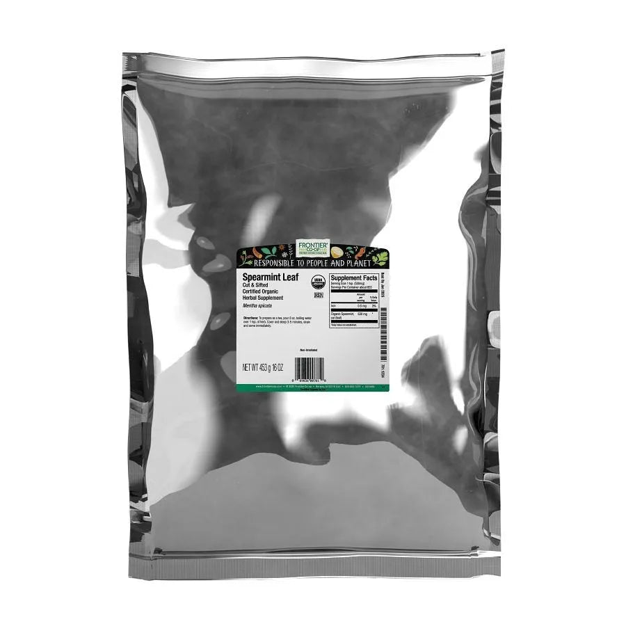 Frontier Co-op Spearmint Leaf, Cut & Sifted, Organic 1 lb.