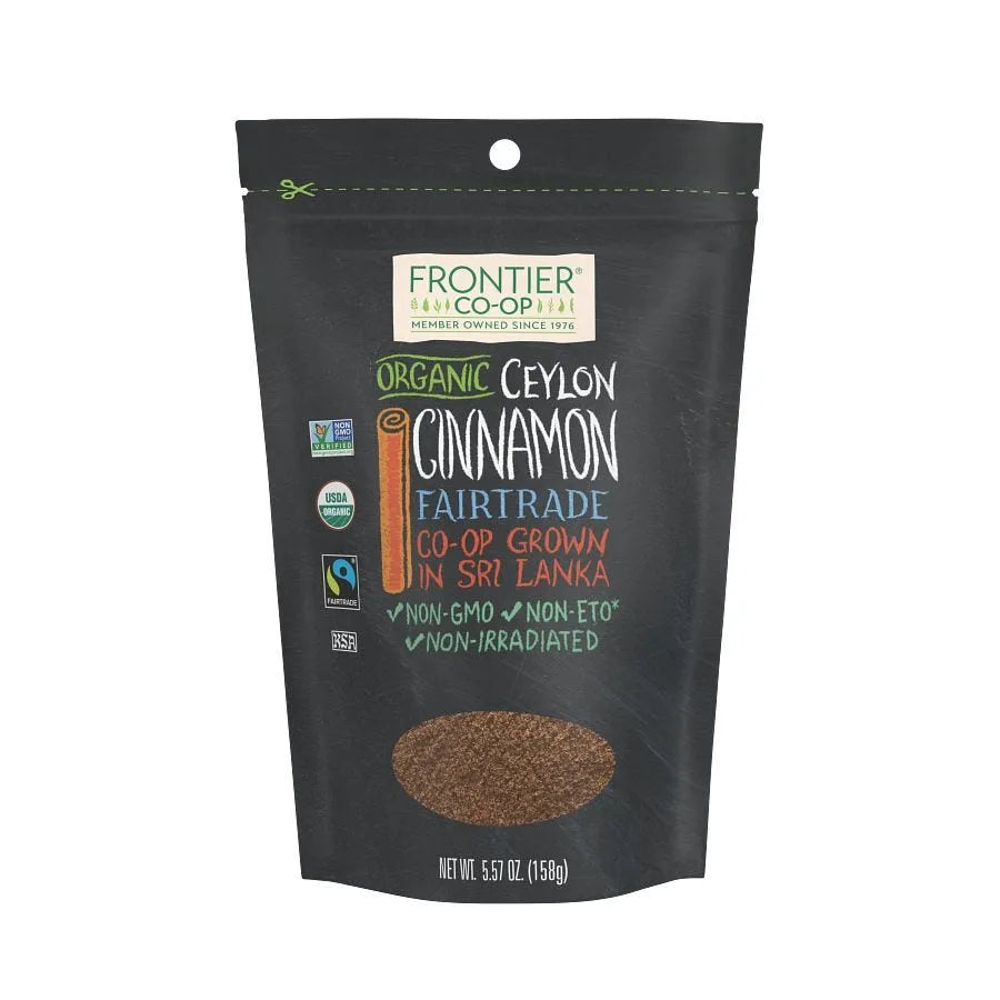 Frontier Co-op Ceylon Cinnamon Powder, Organic, Fairtrade Certified  5.57 oz.