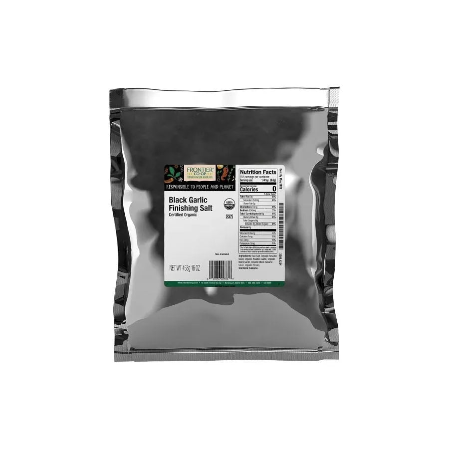 Frontier Co-op Black Garlic Finishing Salt, Organic 1 lb.
