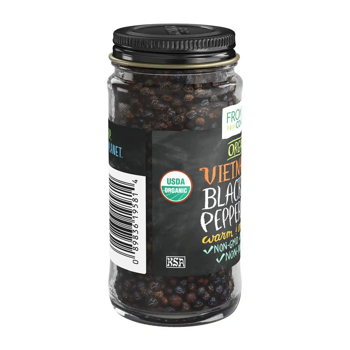 Frontier Co-op Vietnamese Black Peppercorns, Organic 2.12 oz.