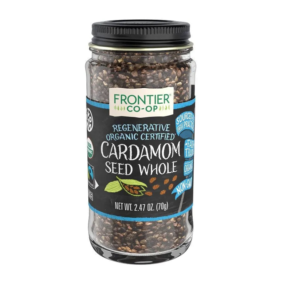 Frontier Co-op Cardamom Seed, Whole, Regenerative Organic Certified® 2.47 oz.