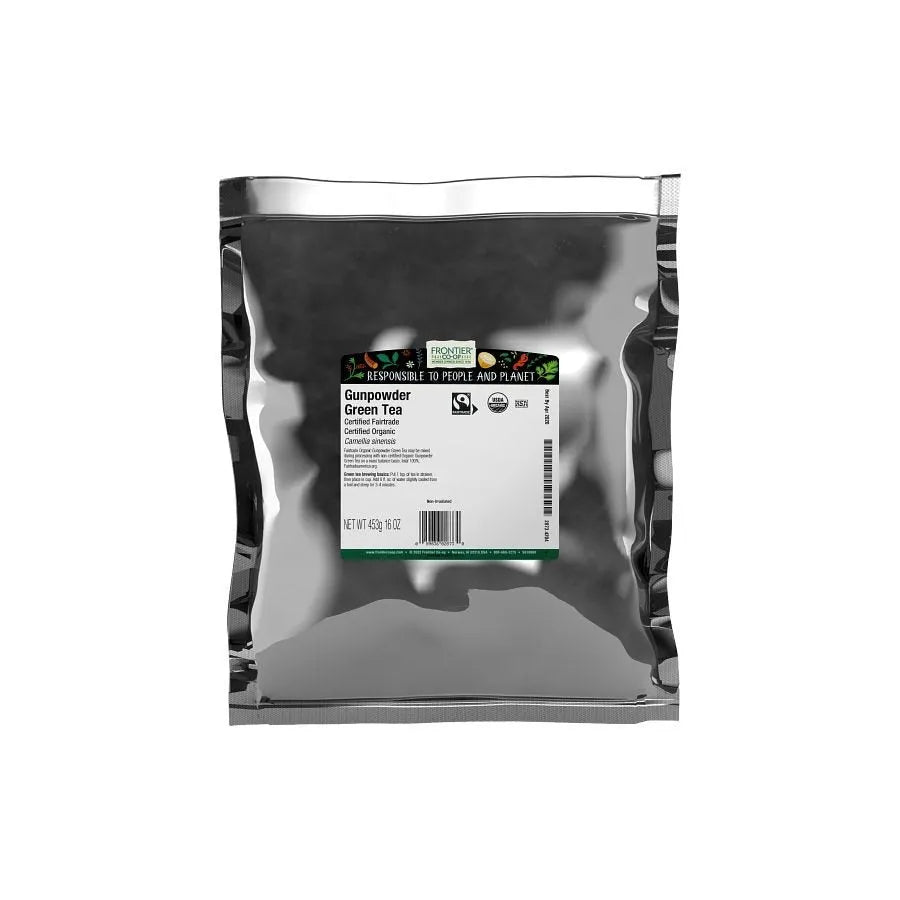 Frontier Co-op Gunpowder Green Tea, Organic, Fairtrade Certified 1 lb.