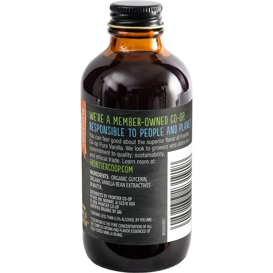 Frontier Co-op Organic Vanilla Flavoring 4 fl. oz.