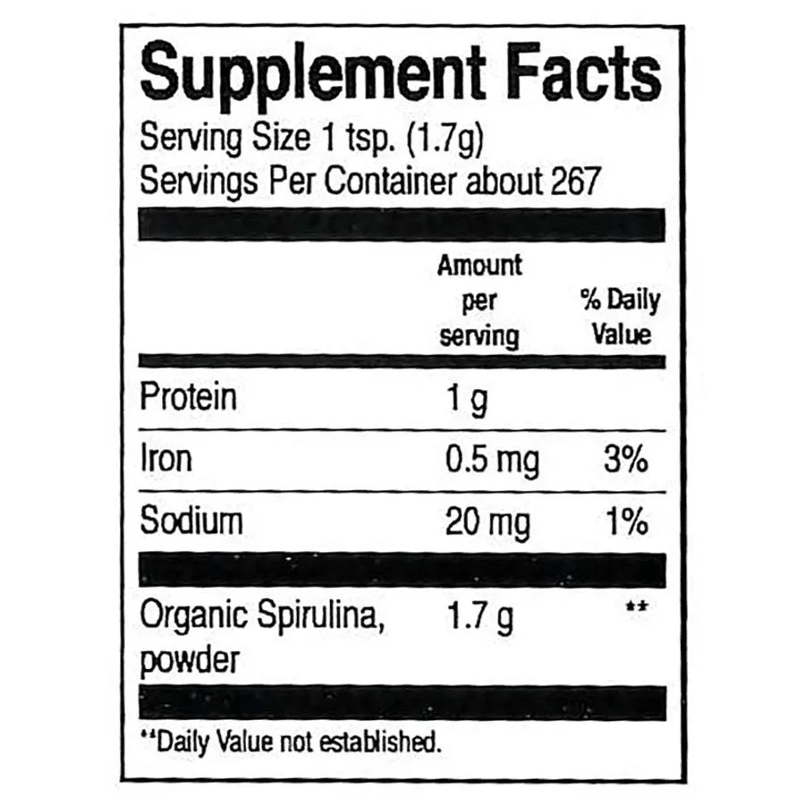 Frontier Co-op Spirulina Powder, Organic 1 lb.