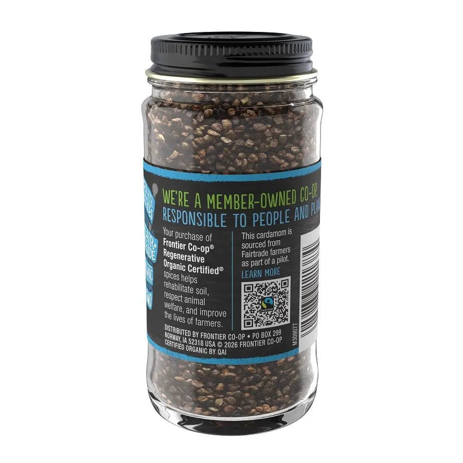 Frontier Co-op Cardamom Seed, Whole, Regenerative Organic Certified® 2.47 oz.