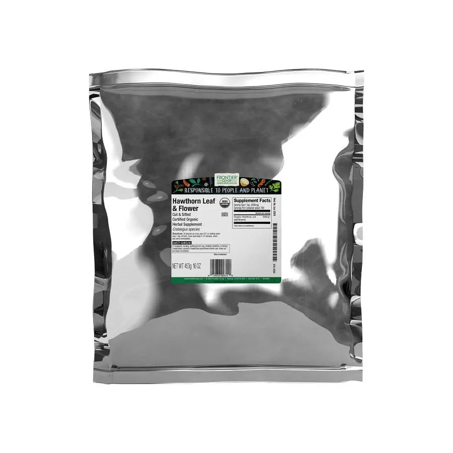 Frontier Co-op Hawthorn Leaf & Flowers, Cut & Sifted, Organic 1 lb.