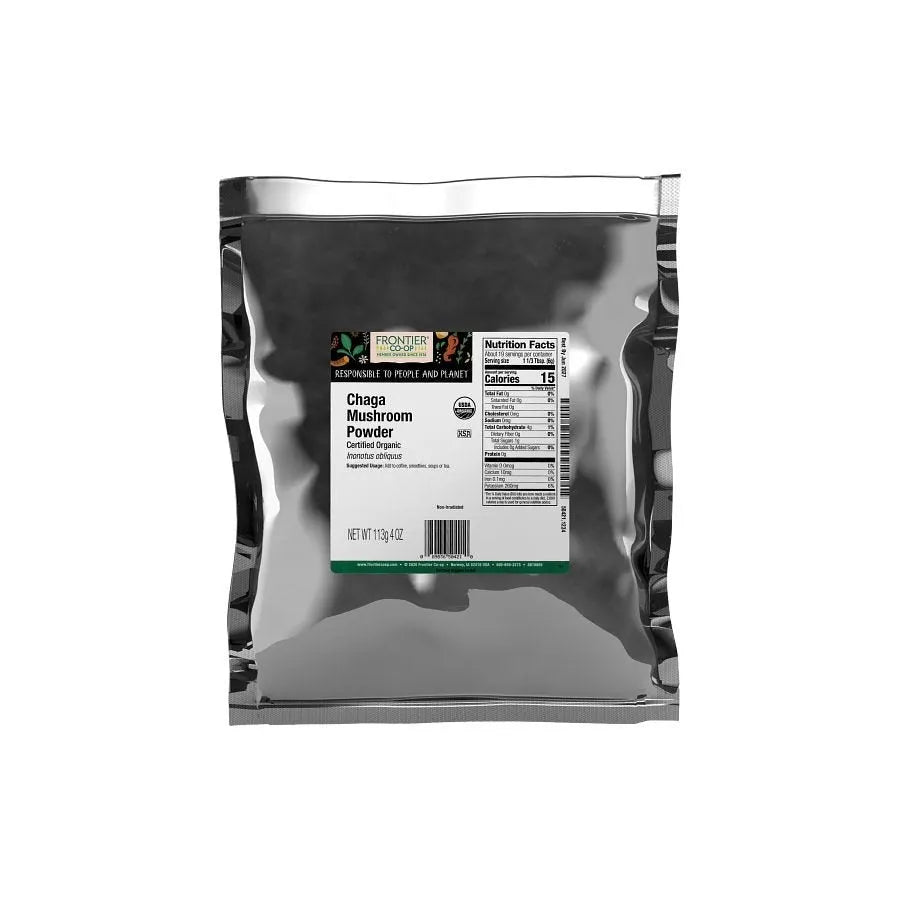 Frontier Co-op Chaga Mushroom Powder, Organic 1/4 lb.