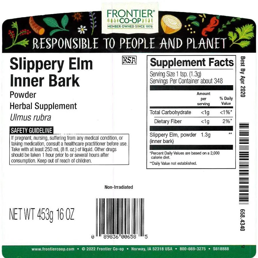 Frontier Co-op Slippery Elm Inner Bark Powder 1 lb.