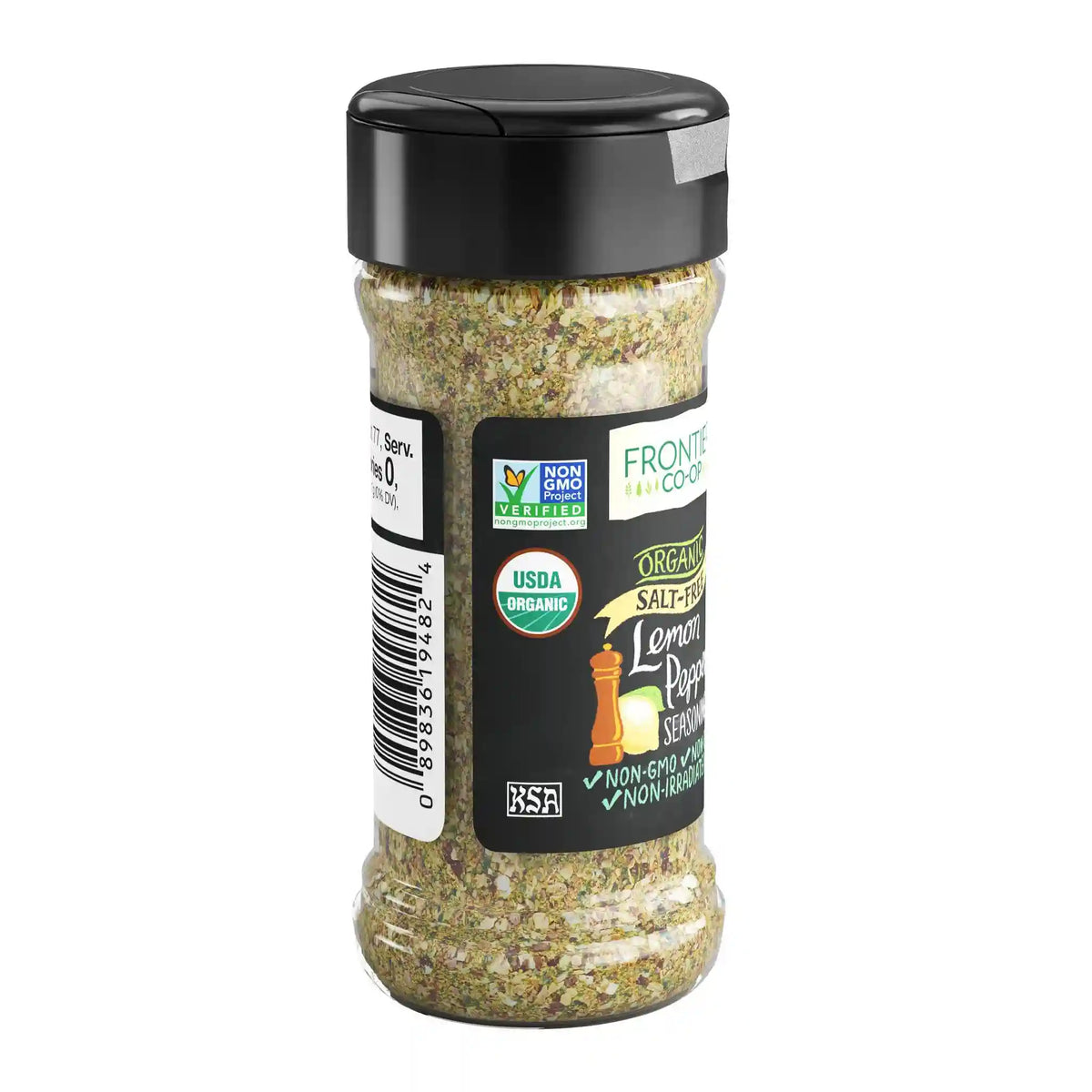 Frontier Co-op Organic Salt-Free Lemon Pepper Seasoning 2.5 oz.
