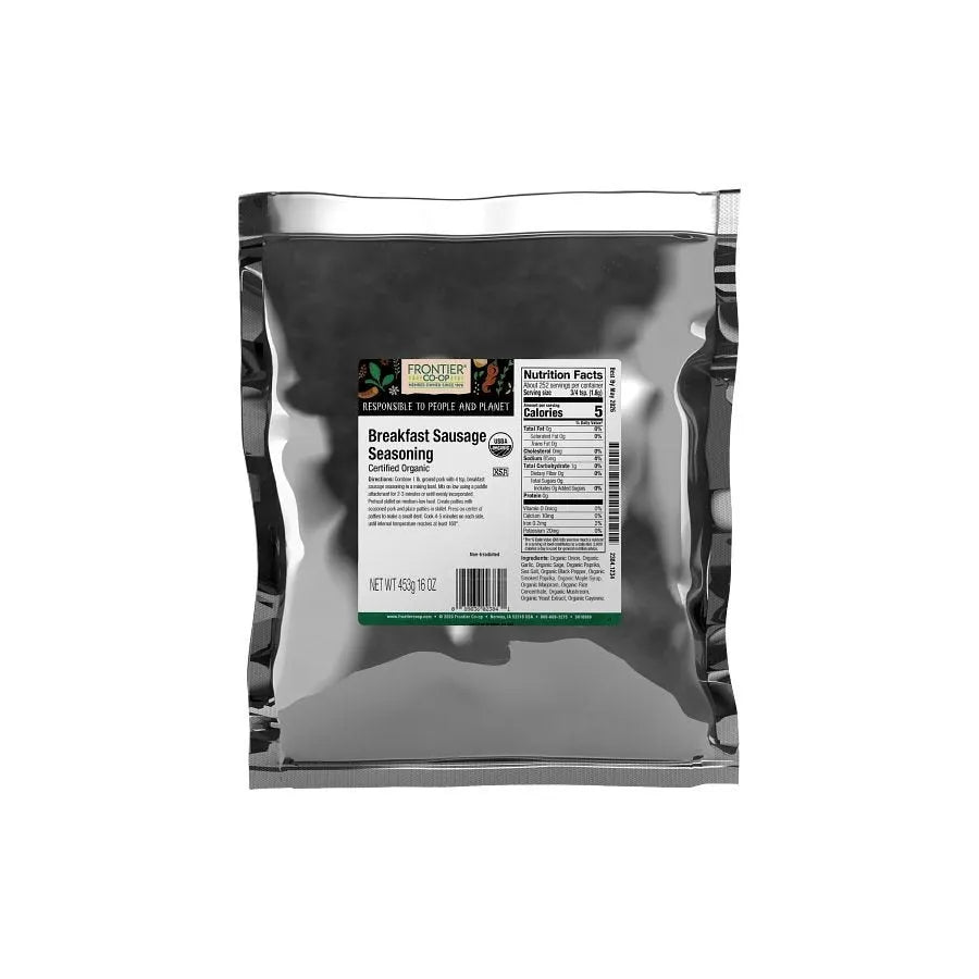 Frontier Co-op Breakfast Sausage Seasoning, Organic 1 lb.
